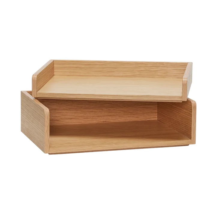 Hübsch Interior - Afour Schreibtisch Organizer, 33 x 22 cm, Eiche natur