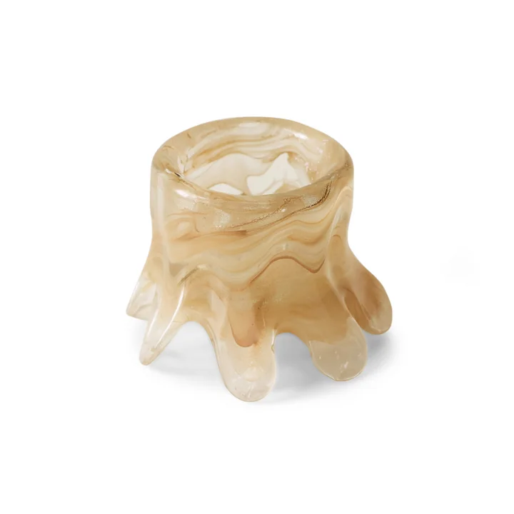 HKliving - Kerzenhalter, Ø 12,5 x 9 cm, cream