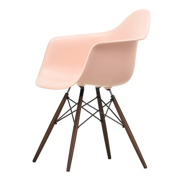 Vitra - Eames Plastic Armchair DAW RE, Ahorn dunkel / zartrosé