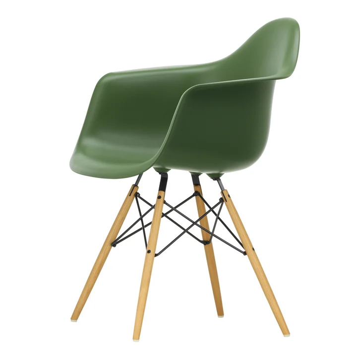 Vitra - Eames Plastic Armchair DAW RE, Esche honigfarben / forest