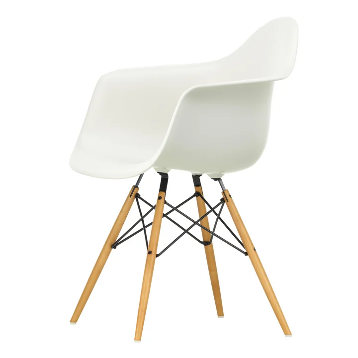 Vitra - Eames Plastic Armchair DAW, Ahorn gelblich / weiß 
