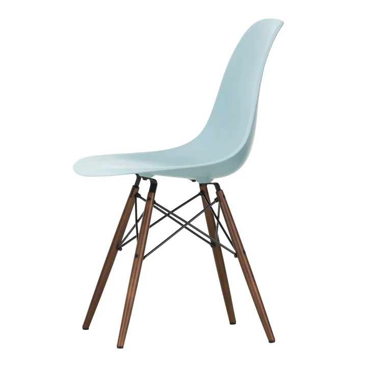 Vitra - Eames Plastic Side Chair DSW RE, Ahorn dunkel / eisgrau 