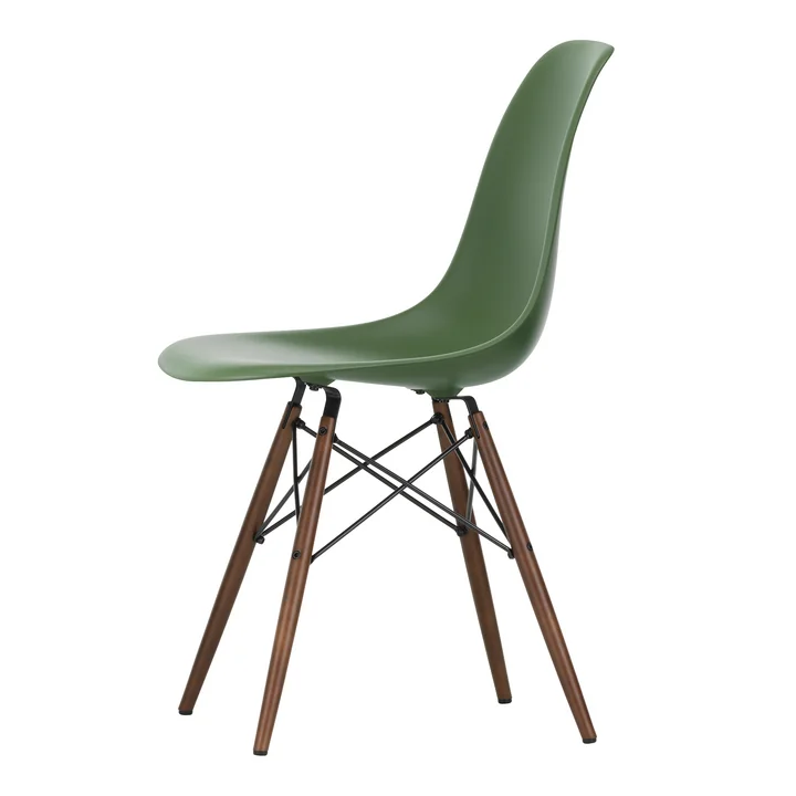 Vitra - Eames Plastic Side Chair DSW RE, Ahorn dunkel / forest 