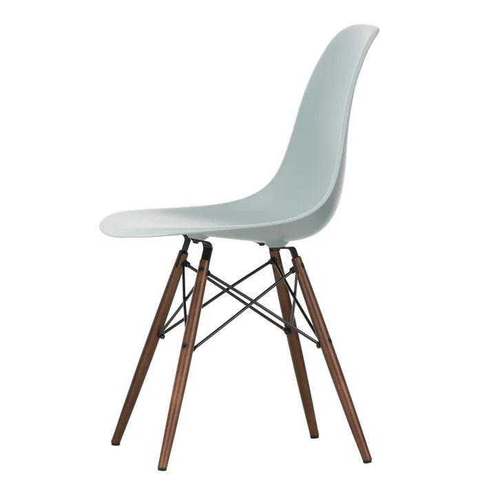 Vitra - Eames Plastic Side Chair DSW RE, Ahorn dunkel / hellgrau 