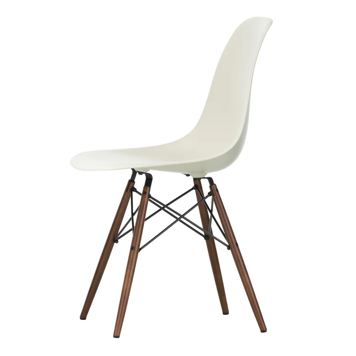Vitra - Eames Plastic Side Chair DSW RE, Ahorn dunkel / kieselstein 