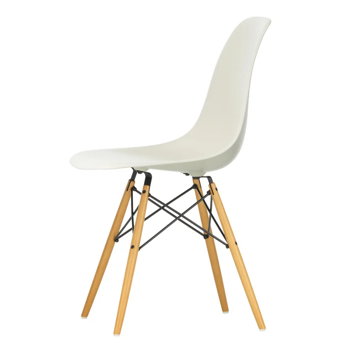 Vitra - Eames Plastic Side Chair DSW RE, Ahorn gelblich / kieselstein 