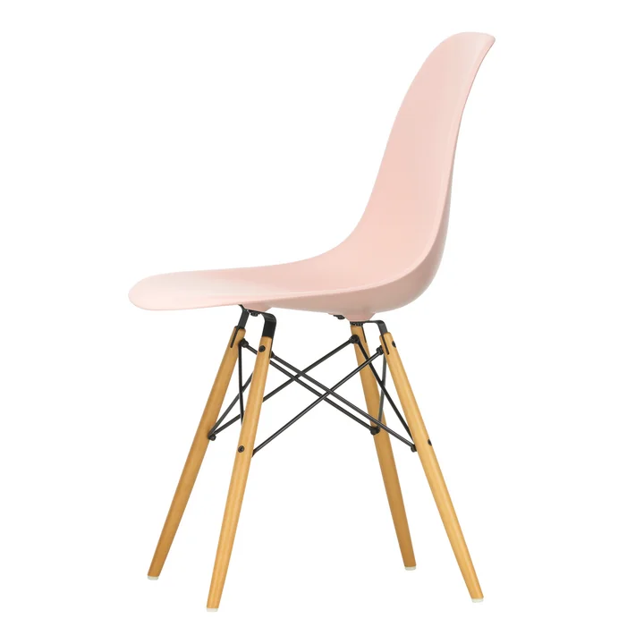 Vitra - Eames Plastic Side Chair DSW RE, Ahorn gelblich / zartrosé 
