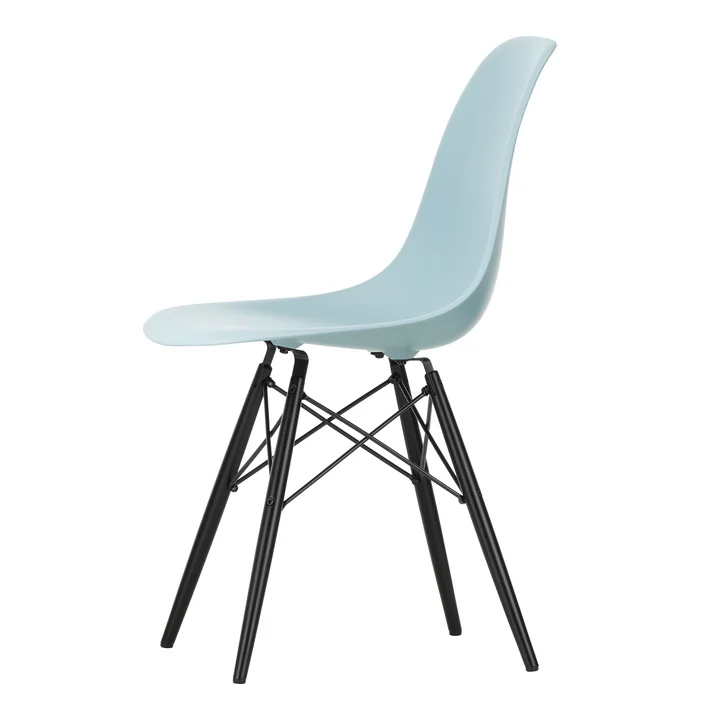 Vitra - Eames Plastic Side Chair DSW RE, Ahorn schwarz / eisgrau 
