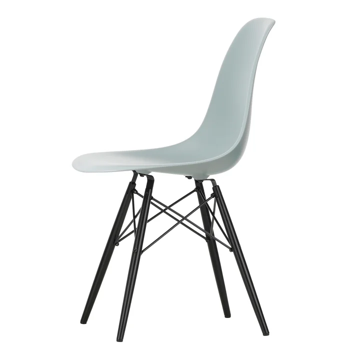 Vitra - Eames Plastic Side Chair DSW RE, Ahorn schwarz / hellgrau 