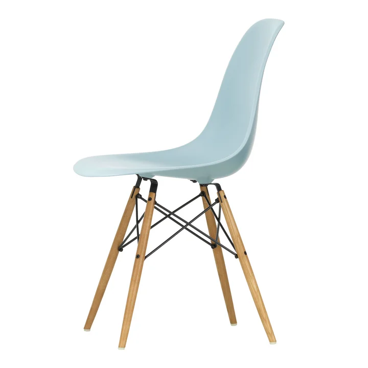 Vitra - Eames Plastic Side Chair DSW RE, Esche honigfarben / eisgrau 