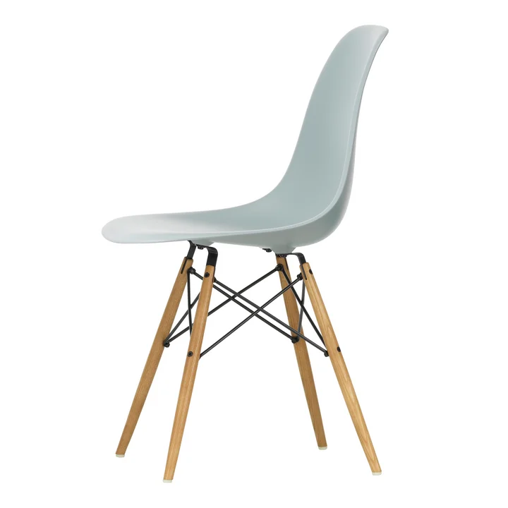 Vitra - Eames Plastic Side Chair DSW RE, Esche honigfarben / hellgrau 