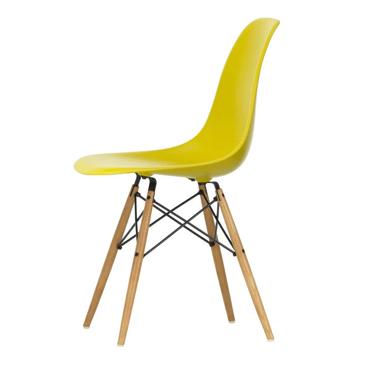 Vitra - Eames Plastic Side Chair DSW RE, Esche honigfarben / senf 