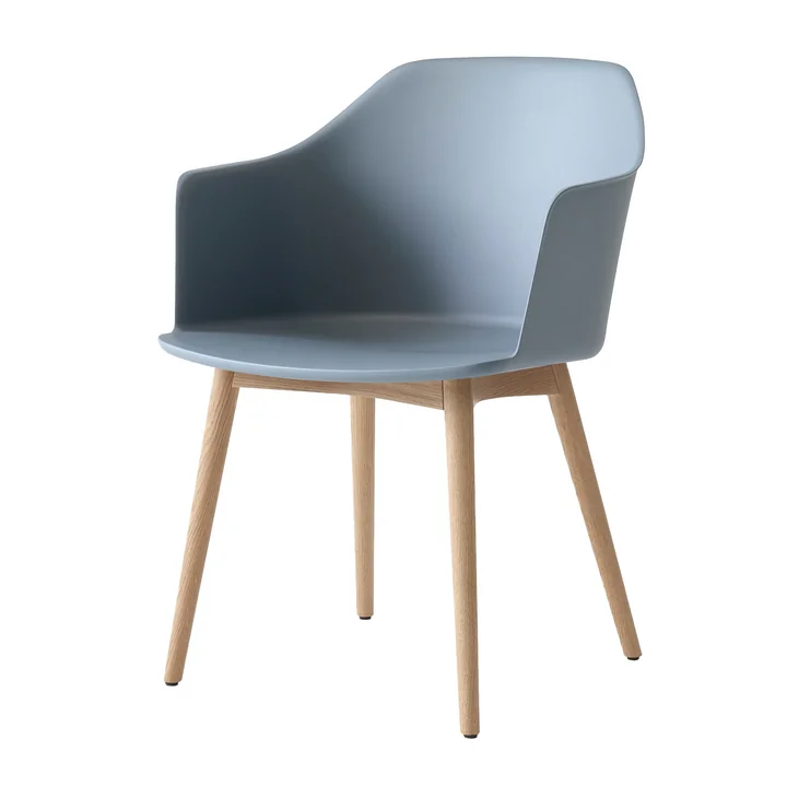 &Tradition - Rely Armchair HW76, Eiche klar lackiert / hellblau