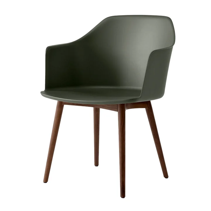 &Tradition - Rely Armchair HW76, Walnuss lackiert / bronzegrün