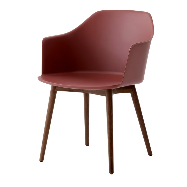 &Tradition - Rely Armchair HW76, Walnuss lackiert / rotbraun