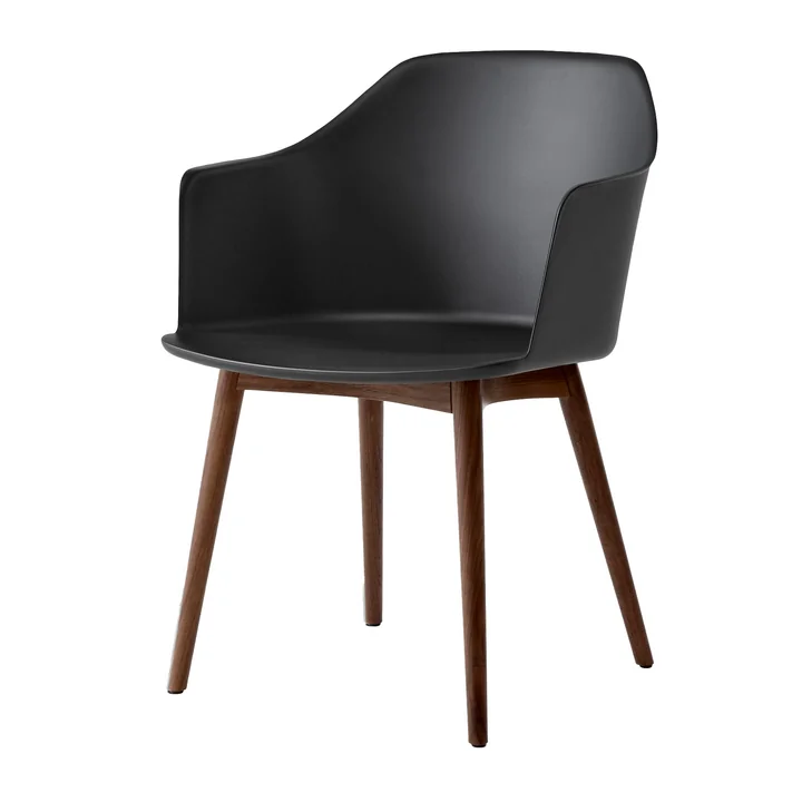 &Tradition - Rely Armchair HW76, Walnuss lackiert / schwarz