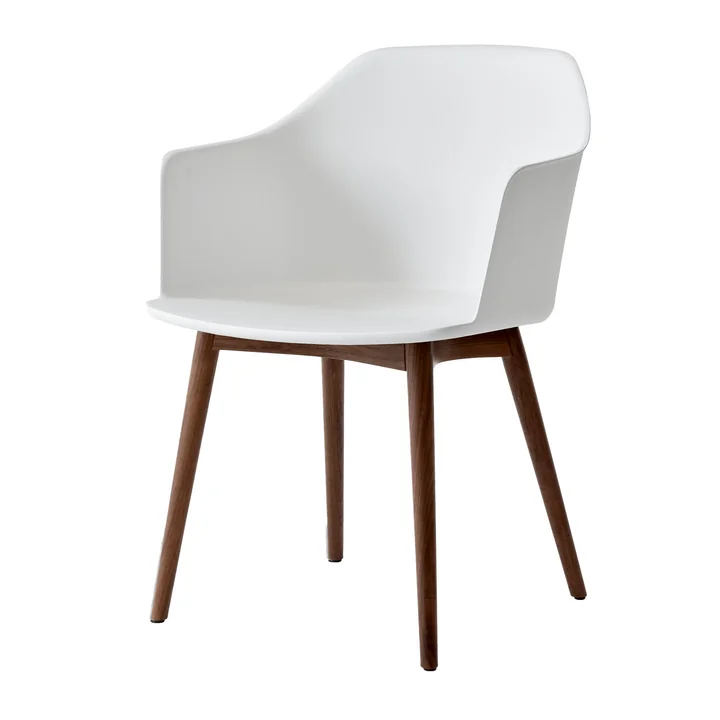 &Tradition - Rely Armchair HW76, Walnuss lackiert / weiß