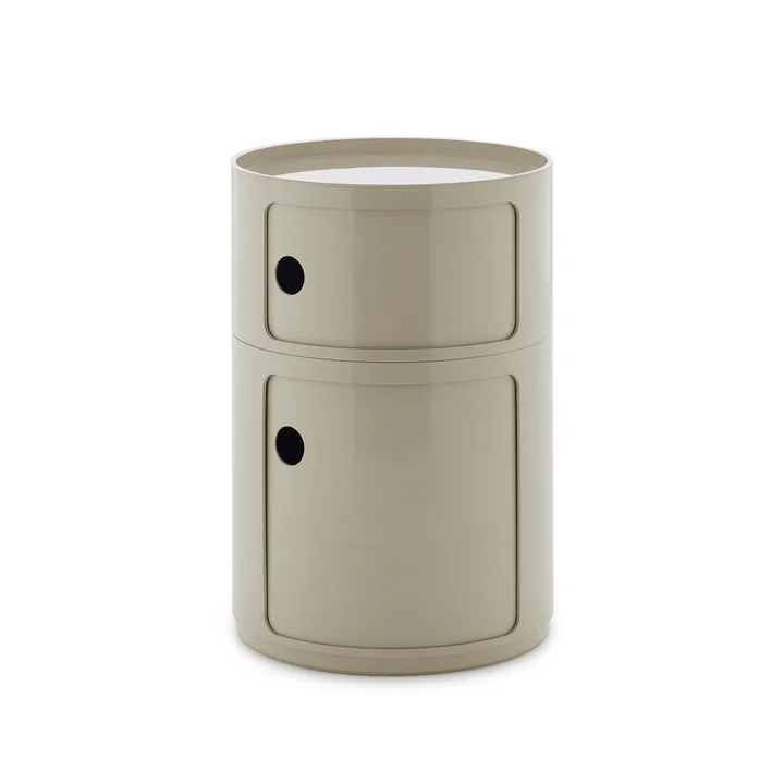 Kartell - New Big Componibili 2 Container, H 61,5 cm, taubengrau