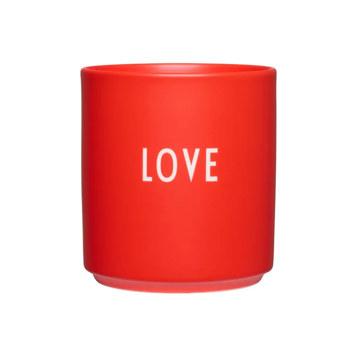 Design Letters - AJ Favourite Porzellan Becher, Love / rot