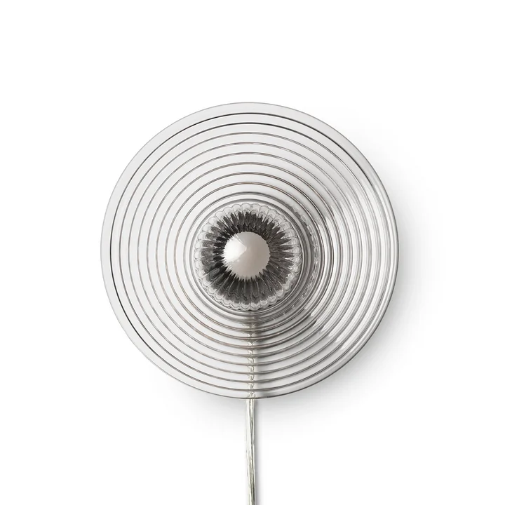 FDB Møbler - Sletterhage Wandleuchte, Ø 28 cm, transparent (mit Kabel)