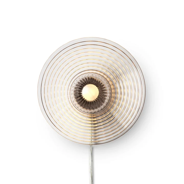 FDB Møbler - Sletterhage Wandleuchte, Ø 28 cm, transparent (mit Kabel)