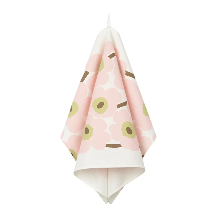 Marimekko - Unikko Geschirrtuch, off white / pink / pear / sand
