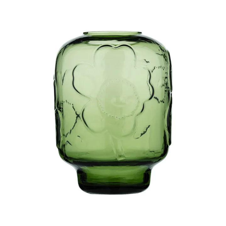 Marimekko - Unikko Vase, H 18 cm, olive