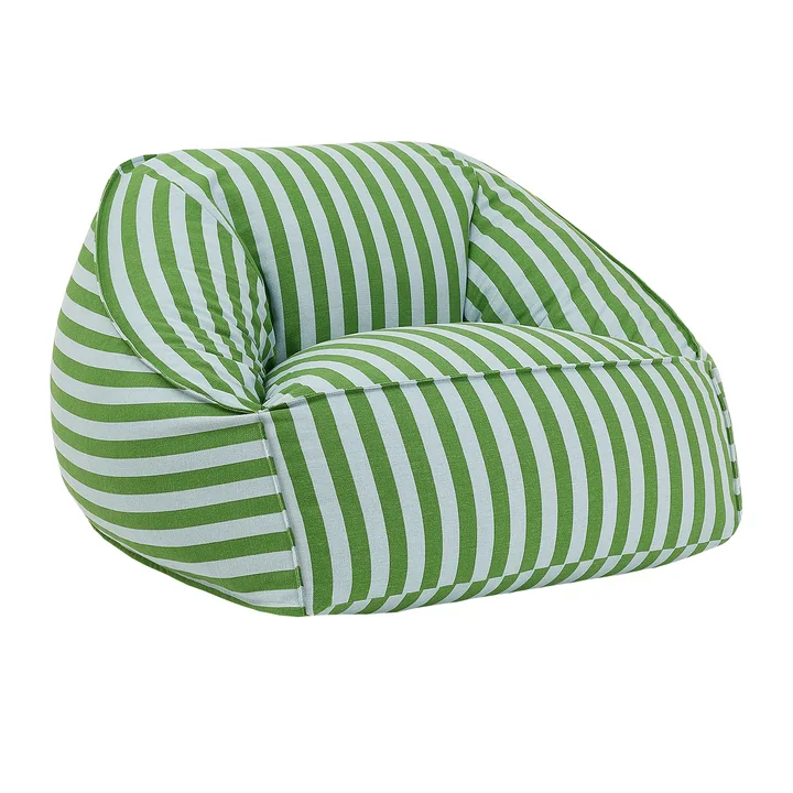 Ziggy Armchair Sitzsack (für Erwachsene), green blue stripes