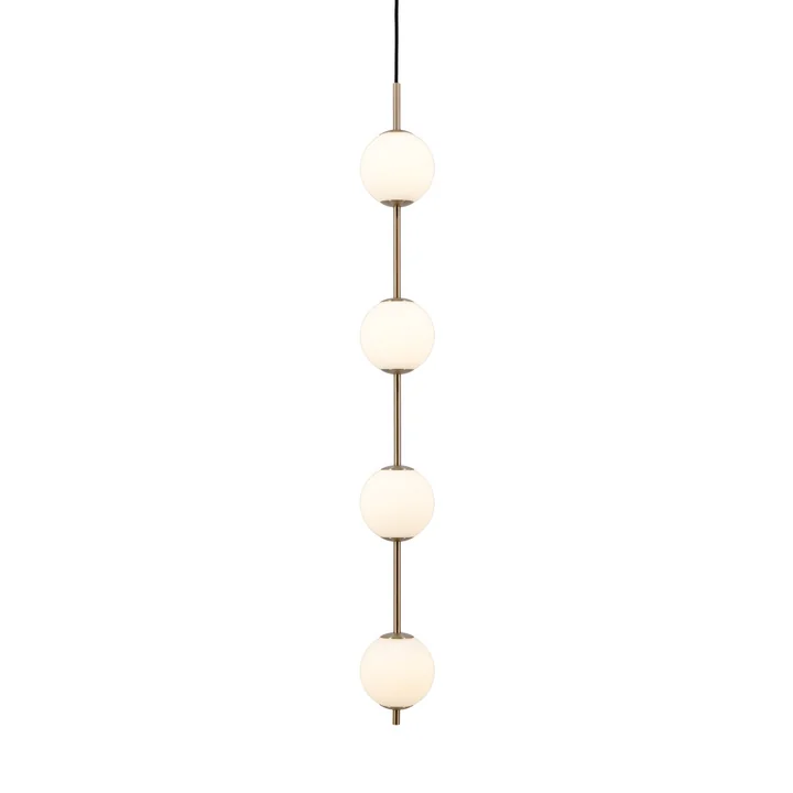Umage - Audrey 4 LED Pendelleuchte, Messing / Opalglas