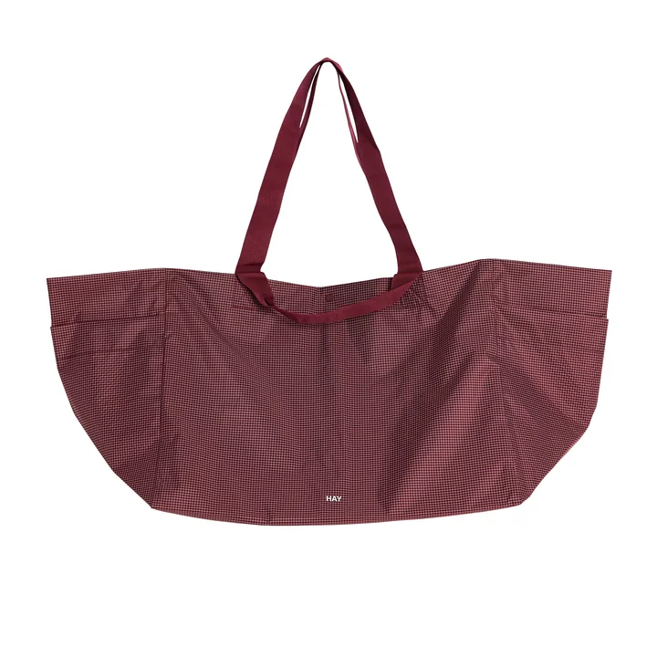 HAY - Grid Weekend Bag L, burgundy