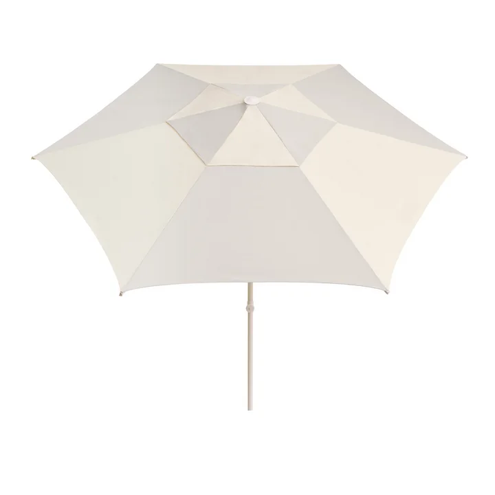 Terrazza Sonnenschirm, sechseckig, Ø 300 cm, off-white / grau