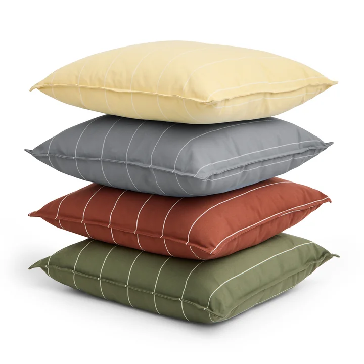 HAY - Terrazza Outdoor Kissen, 60 x 60 cm, dünne Streifen