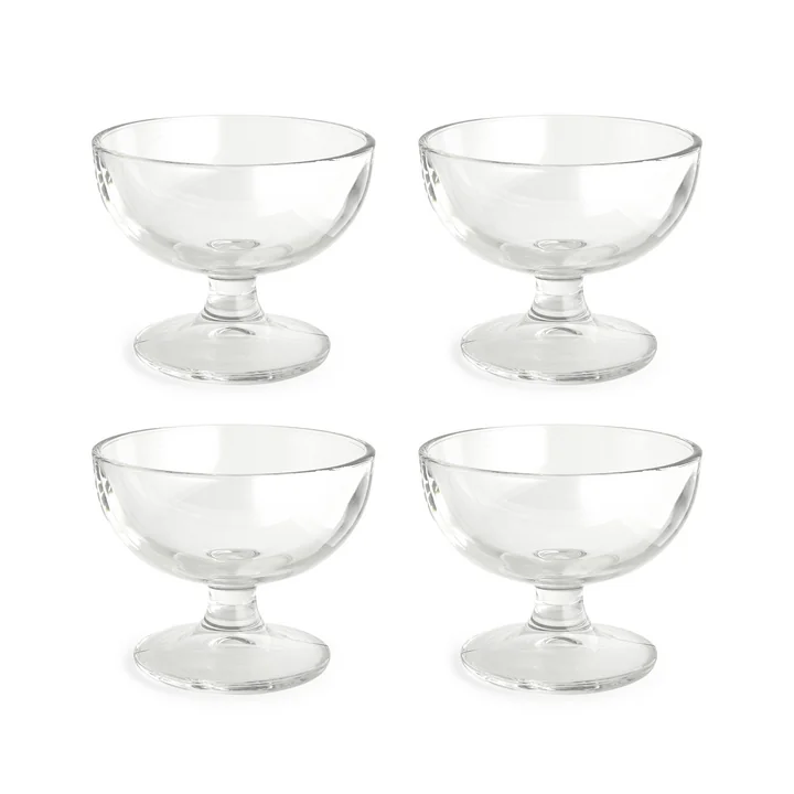 Glas Dessertschale, klar (4er Set)