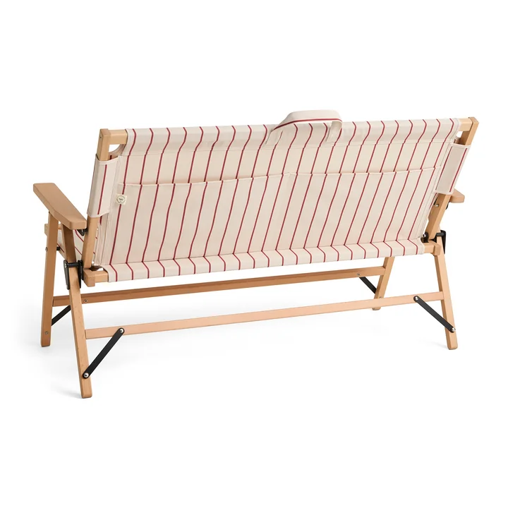 HAY - Outdoor Market Klappsofa, beige mit roten Streifen