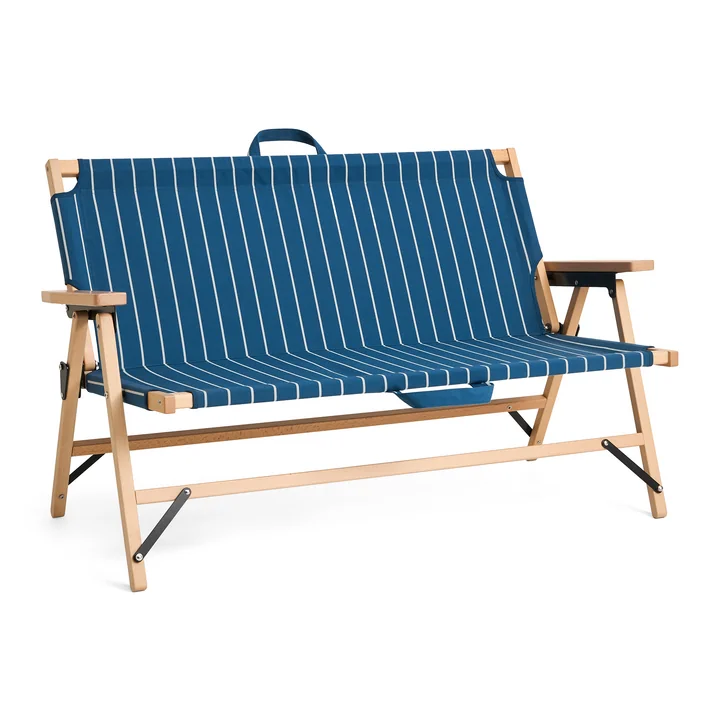 HAY - Outdoor Market Klappsofa, blau mit beigen Streifen