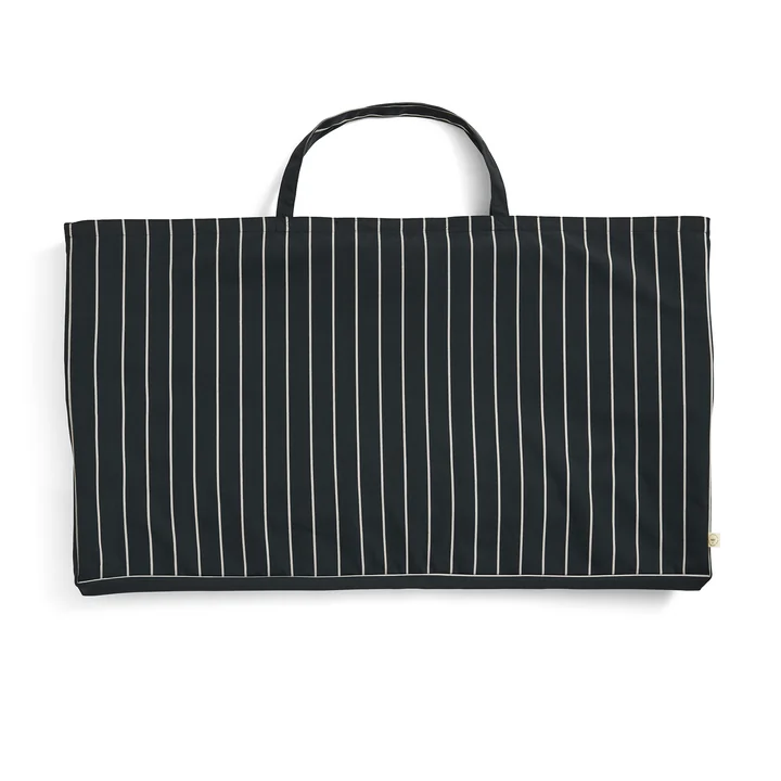 HAY - Outdoor Market Klappsofa, schwarz mit beigen Streifen