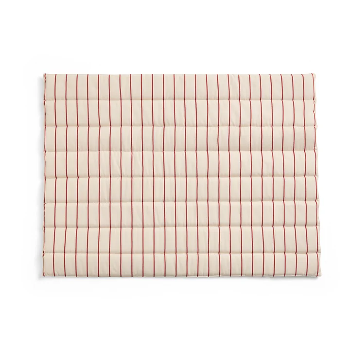 HAY - Outdoor Market Sofasitzkissen, beige mit roten Streifen