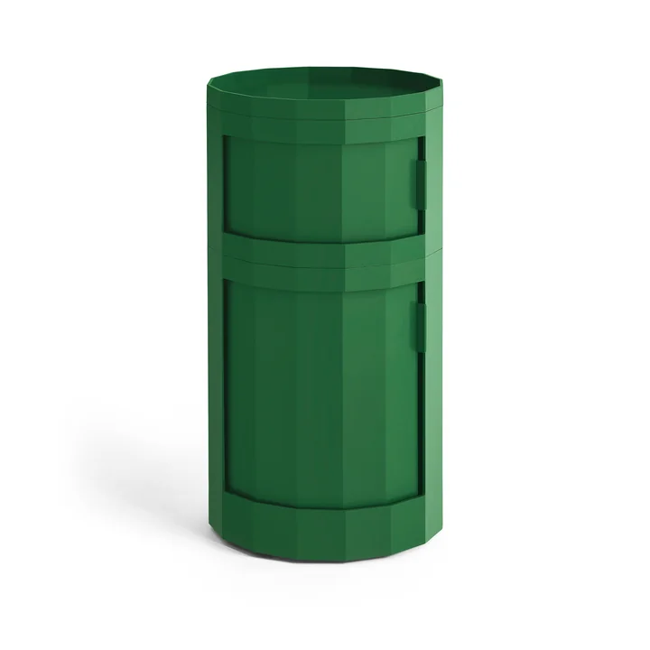 HAY - Facet Cabinet 110 mit Füßen und Rollen, spinach green