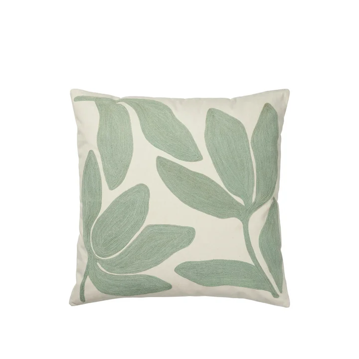 Broste Copenhagen - Herbert Kissenbezug, 50 x 50 cm, sage green / natur
