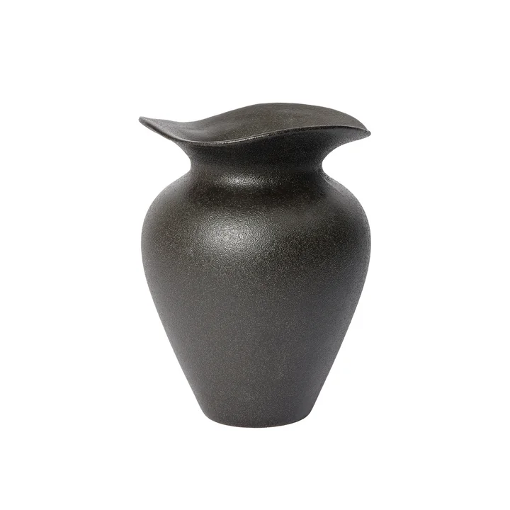 Broste Copenhagen - Florentina Vase, Ø 16 cm x H 22.5 cm, schwarz, Matt