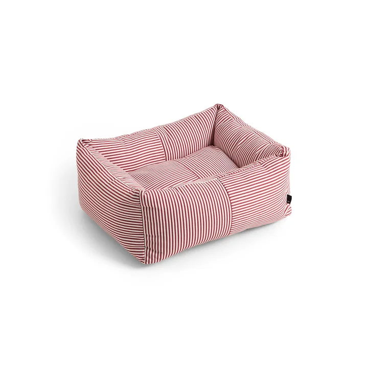 HAY - Hundebett, Zip, XS, rot / weiße Streifen