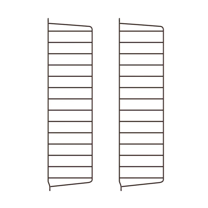 String - Wandleiter für String Regal 75 x 20 cm (2er-Set), dunkelbraun