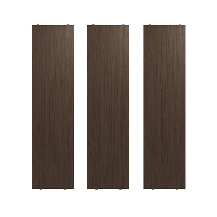 String - Regalboden 78 x 20 cm (3er-Pack), Eiche dunkel