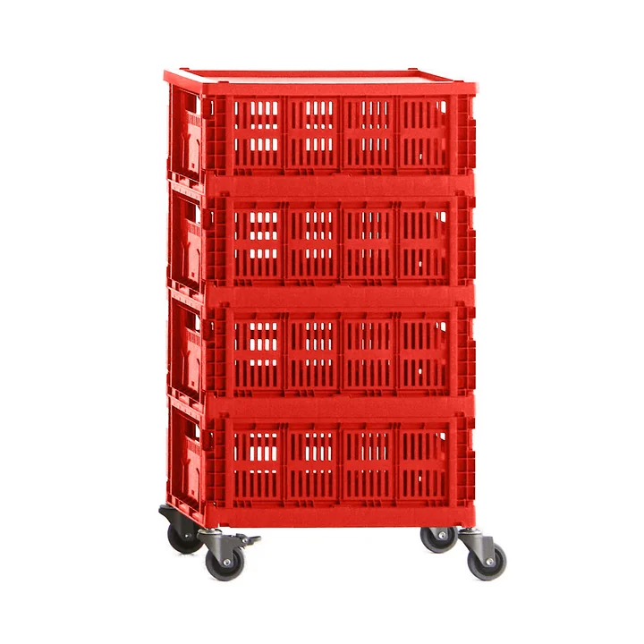 HAY- Rollcontainer, red, recycled