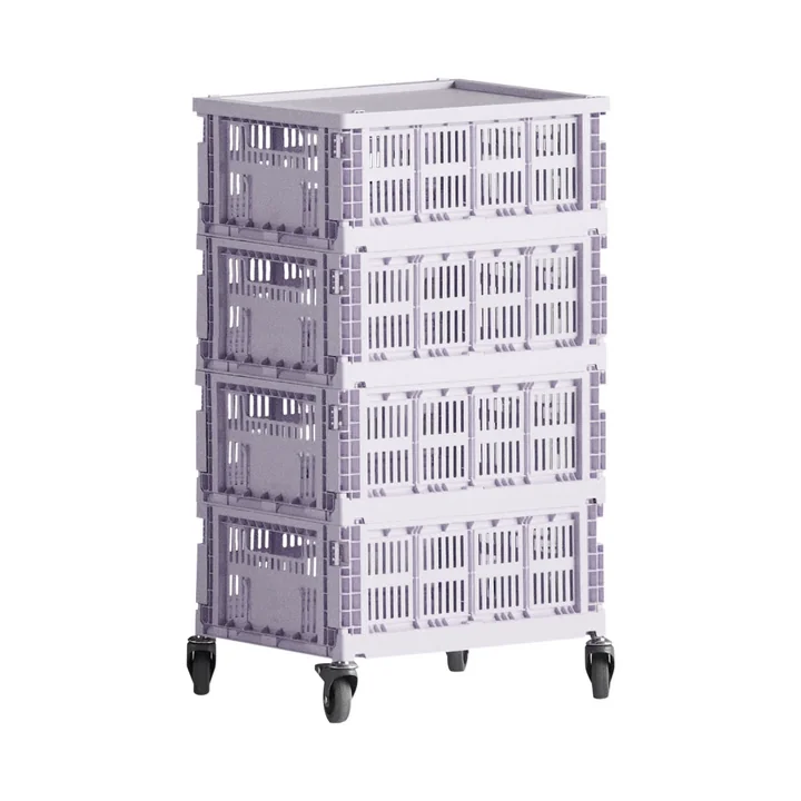 Colour Crate Rollcontainer, lavendel, recycled