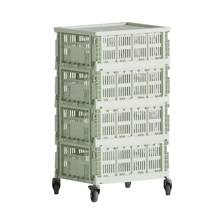 Colour Crate Rollcontainer, mint, recycled