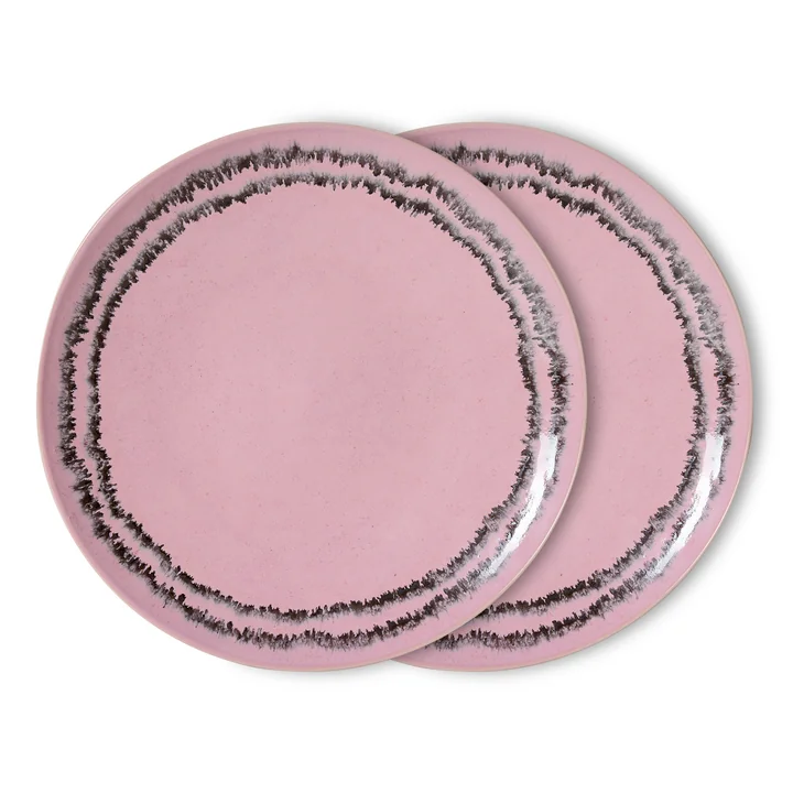 HKLiving - 70's Speiseteller, Ø 27,5 cm, bubble (2er-Set)