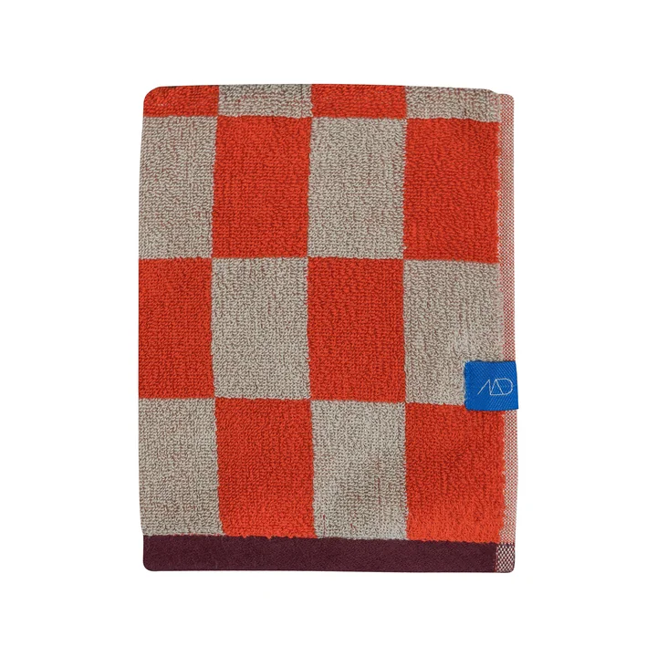 Mette Ditmer - Retro Handtuch, 50 x 90 cm, dunkelorange