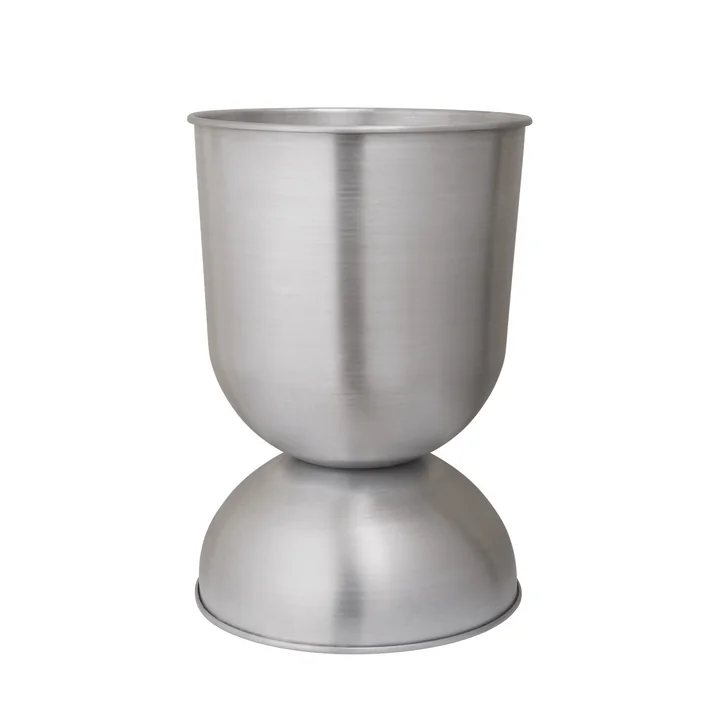 Ferm Living - Hourglass Blumentopf large, Ø 50 x H 73 cm, Aluminium