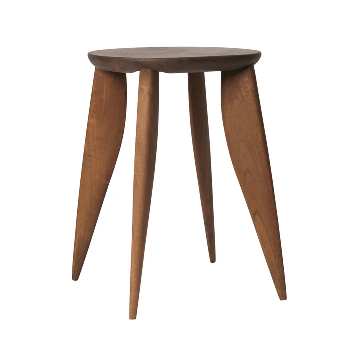 Ferm Living - Feve Beistelltisch, Ø 42 x H 45 cm, Walnuss